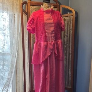 Pink Lace Woman's  Costume Dress